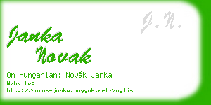janka novak business card
